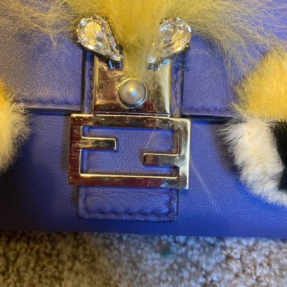 Fendi Purple Monster Eye Clutch/Crossbody - Picture 2 of 8